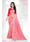 PINK COLOUR DESIGNER CHEX ART SILK PARTY WEAR SAREE 606